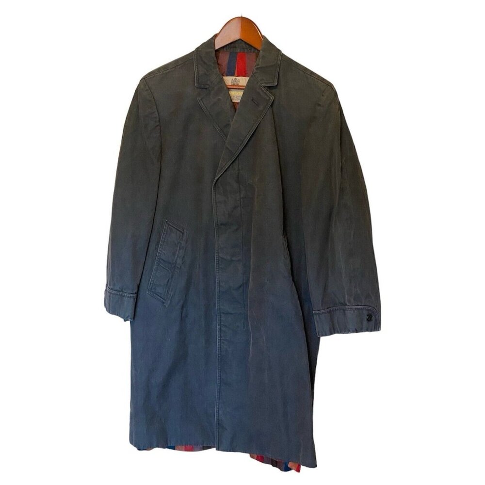 Aquascutum Aqua 5 Trench Coat Size 38 S Blue Vintage Men's Wallach's Exclusive